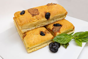 Black Olive Gorgonzola Focaccia